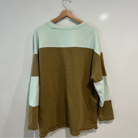 Free People Jordan Color Block Pullover Sweatshirt Fleece Top - Picture 3 of 11